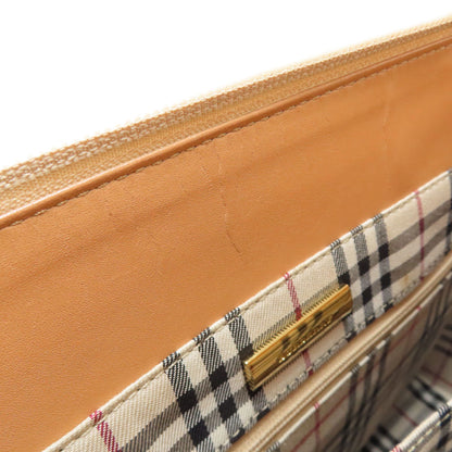 BURBERRY logo Handbag Leather Ladies [Used]