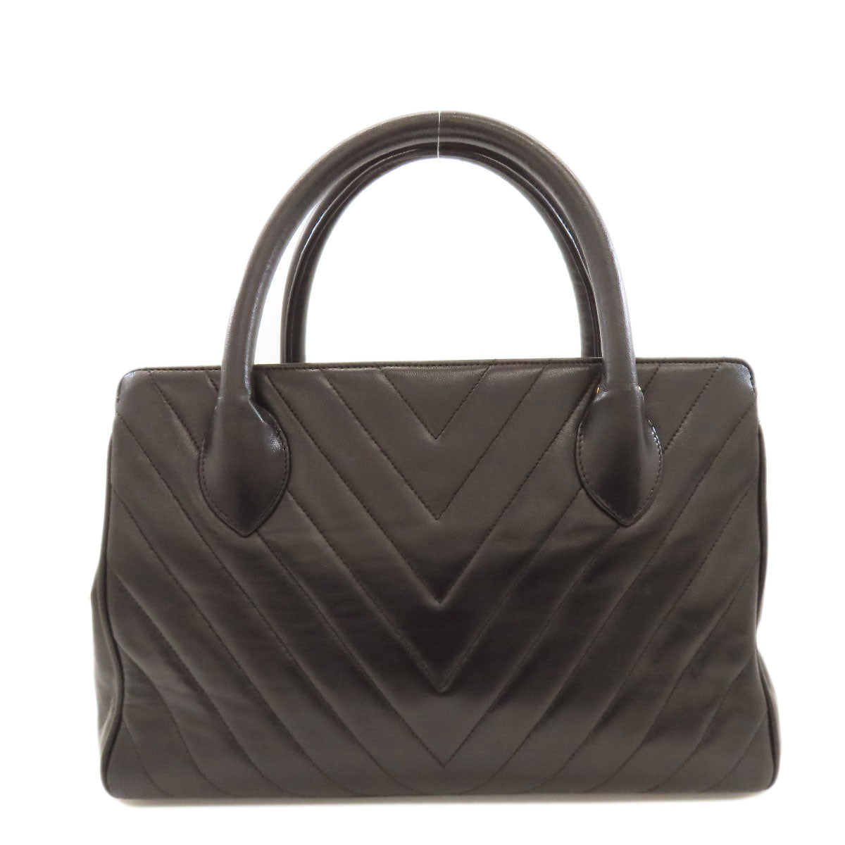 CHANEL V-stitch GoldHardware Handbag Lambskin Ladies [Used]