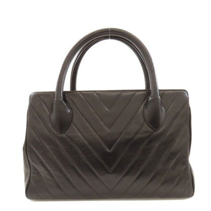 CHANEL V-stitch GoldHardware Handbag Lambskin Ladies [Used]