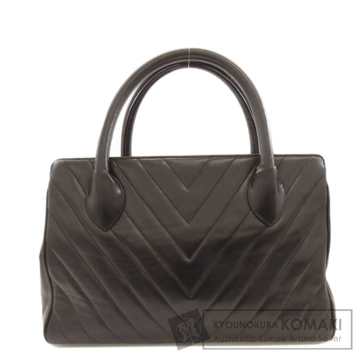 CHANEL V-stitch GoldHardware Handbag Lambskin Ladies [Used]