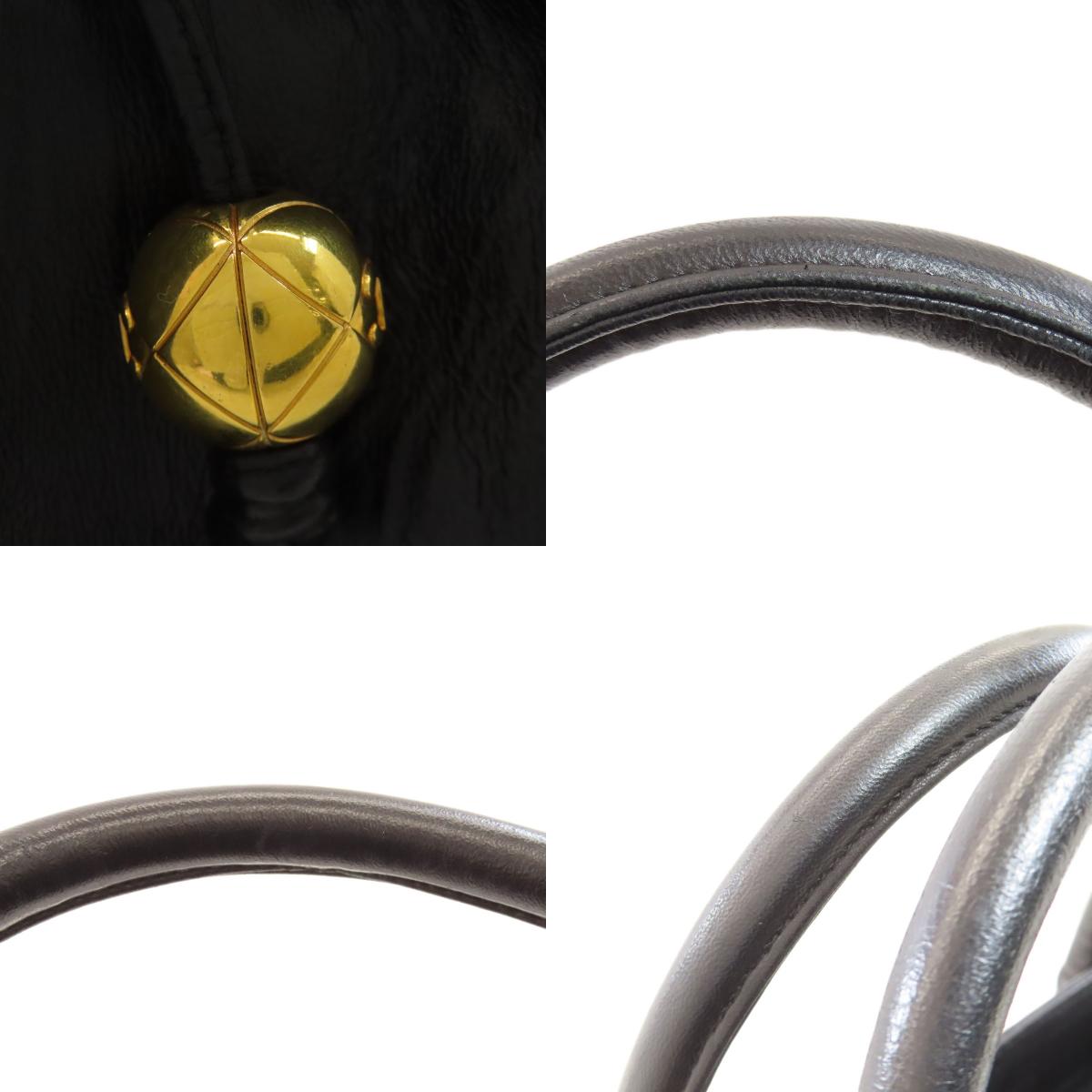 CHANEL V-stitch GoldHardware Handbag Lambskin Ladies [Used]