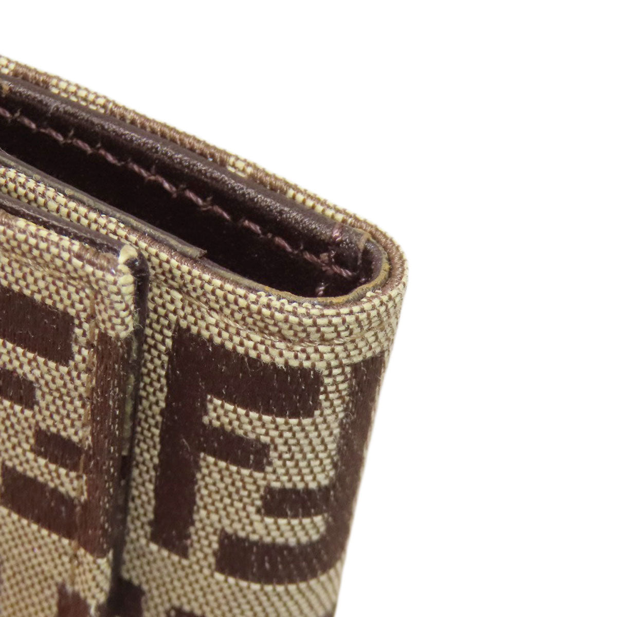 FENDI Zucca pattern key holder Canvas Ladies [Used]