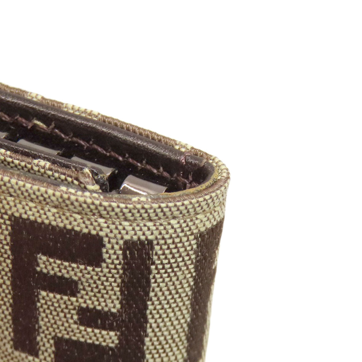 FENDI Zucca pattern key holder Canvas Ladies [Used]