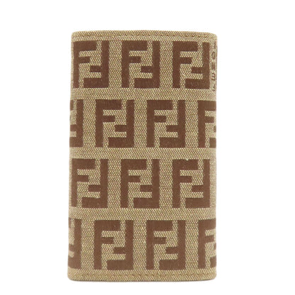 FENDI Zucca pattern key holder Canvas Ladies [Used]