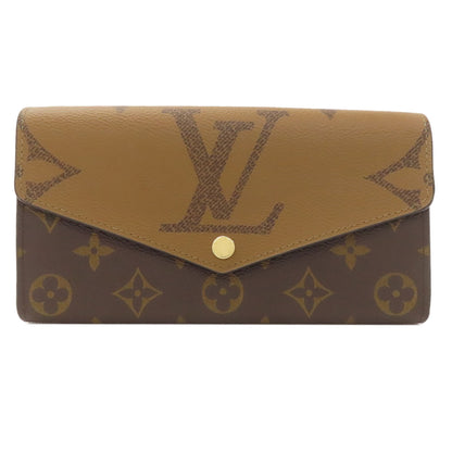 LOUIS VUITTON M80726 Portefeiulle Â· Sarah Long wallet (with coin pocket) Monogram reverse Ladies [Used]