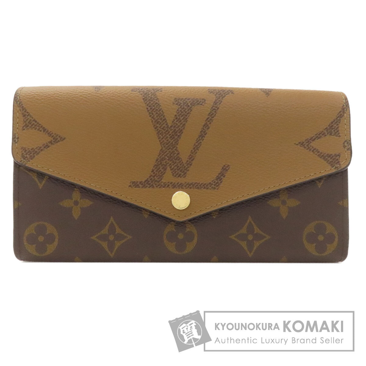 LOUIS VUITTON M80726 Portefeiulle Â· Sarah Long wallet (with coin pocket) Monogram reverse Ladies [Used]
