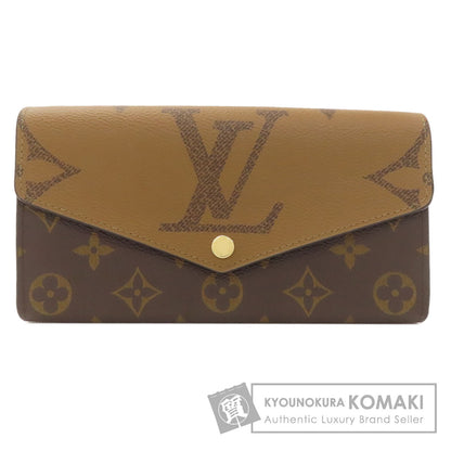 LOUIS VUITTON M80726 Portefeiulle Â· Sarah Long wallet (with coin pocket) Monogram reverse Ladies [Used]