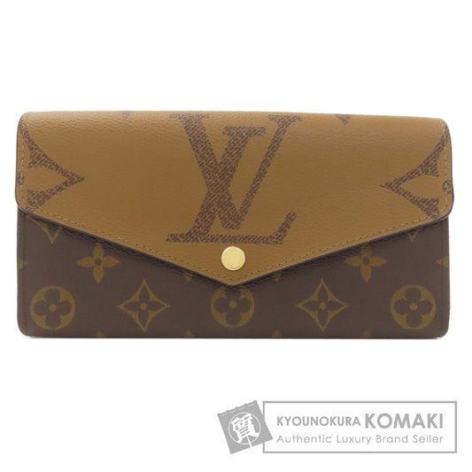 LOUIS VUITTON M80726 Portefeiulle Â· Sarah Long wallet (with coin pocket) Monogram reverse Ladies [Used]