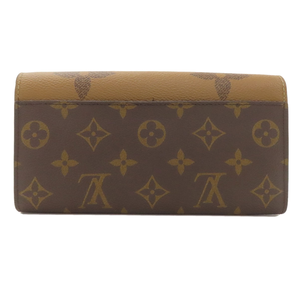 LOUIS VUITTON M80726 Portefeiulle Â· Sarah Long wallet (with coin pocket) Monogram reverse Ladies [Used]