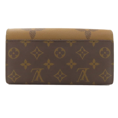 LOUIS VUITTON M80726 Portefeiulle Â· Sarah Long wallet (with coin pocket) Monogram reverse Ladies [Used]