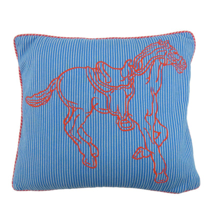 HERMES Horse pattern cushion object Canvas Ladies [Used]