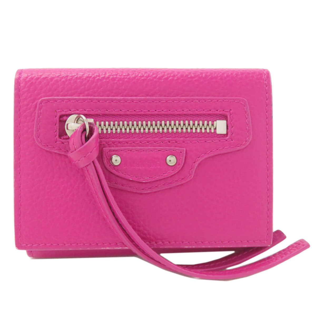 BALENCIAGA Compact wallet Bifold Wallet with Coin Pocket Leather Ladies [Used]