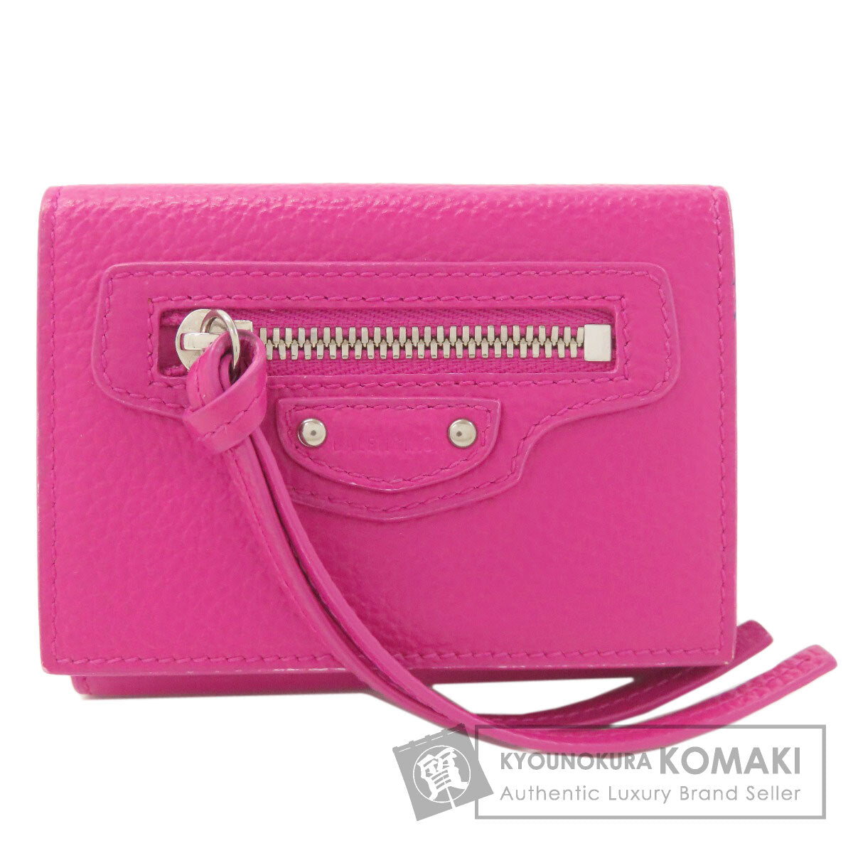BALENCIAGA Compact wallet Bifold Wallet with Coin Pocket Leather Ladies [Used]
