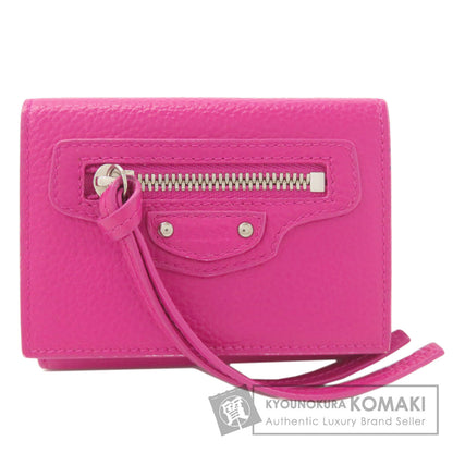 BALENCIAGA Compact wallet Bifold Wallet with Coin Pocket Leather Ladies [Used]