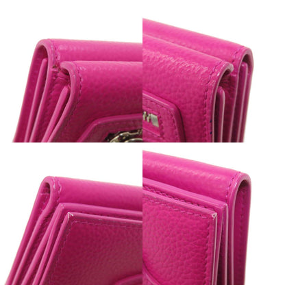 BALENCIAGA Compact wallet Bifold Wallet with Coin Pocket Leather Ladies [Used]