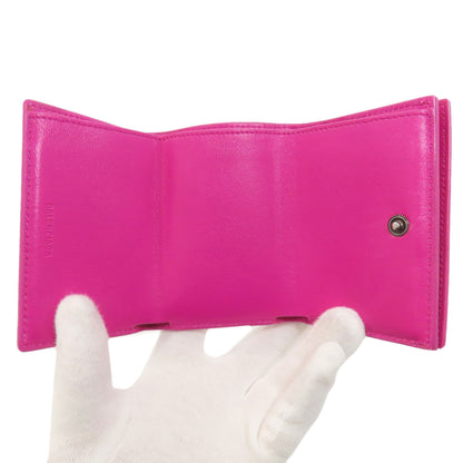BALENCIAGA Compact wallet Bifold Wallet with Coin Pocket Leather Ladies [Used]