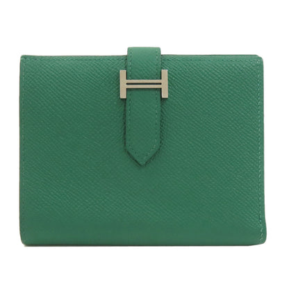 HERMES Bearn Compact SilverHardware Bifold Wallet with Coin Pocket Epsom Ladies [Used]