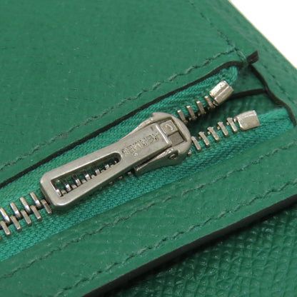 HERMES Bearn Compact SilverHardware Bifold Wallet with Coin Pocket Epsom Ladies [Used]