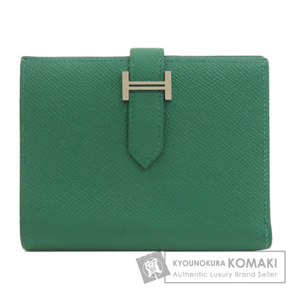 HERMES Bearn Compact SilverHardware Bifold Wallet with Coin Pocket Epsom Ladies [Used]