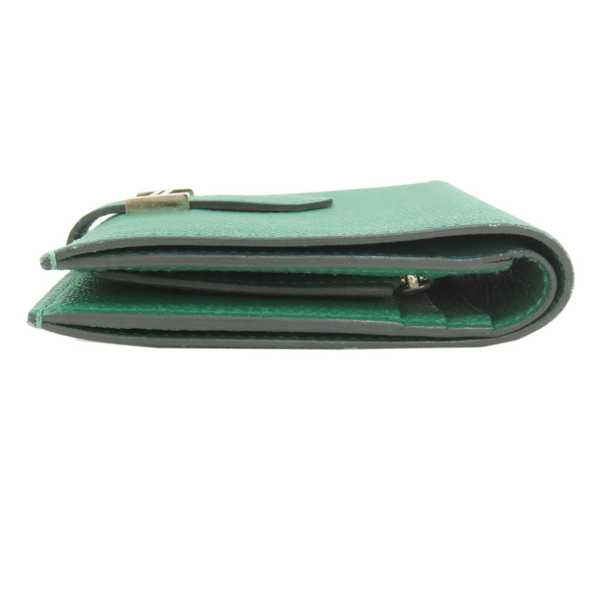 HERMES Bearn Compact SilverHardware Bifold Wallet with Coin Pocket Epsom Ladies [Used]