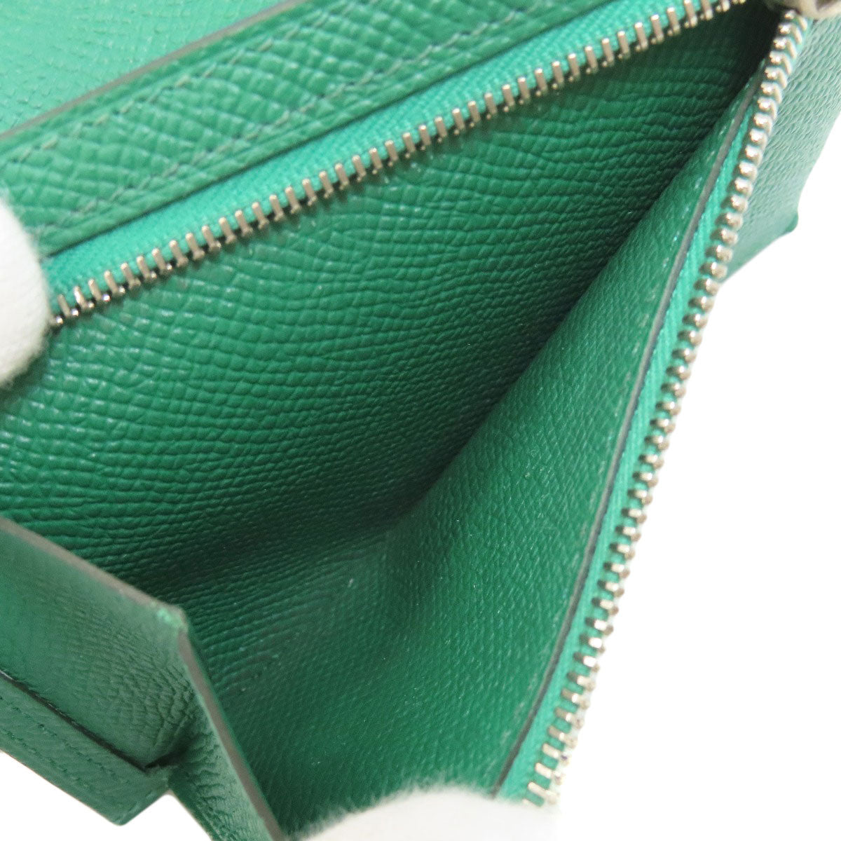HERMES Bearn Compact SilverHardware Bifold Wallet with Coin Pocket Epsom Ladies [Used]