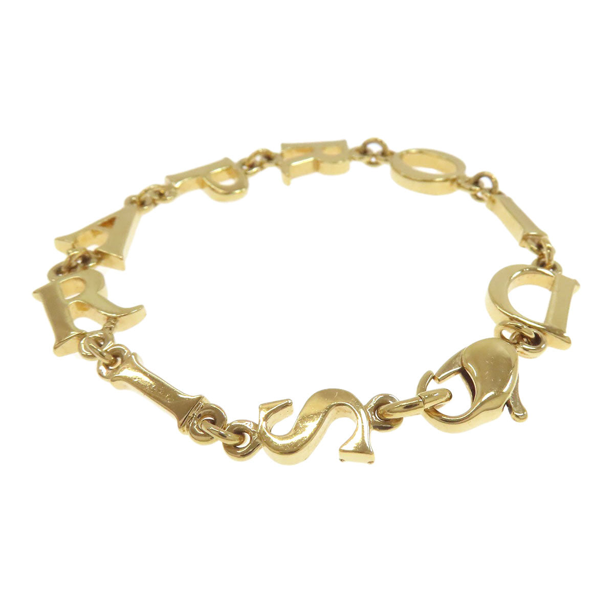 CHRISTIAN DIOR logo Bracelet Metal Ladies [Used]