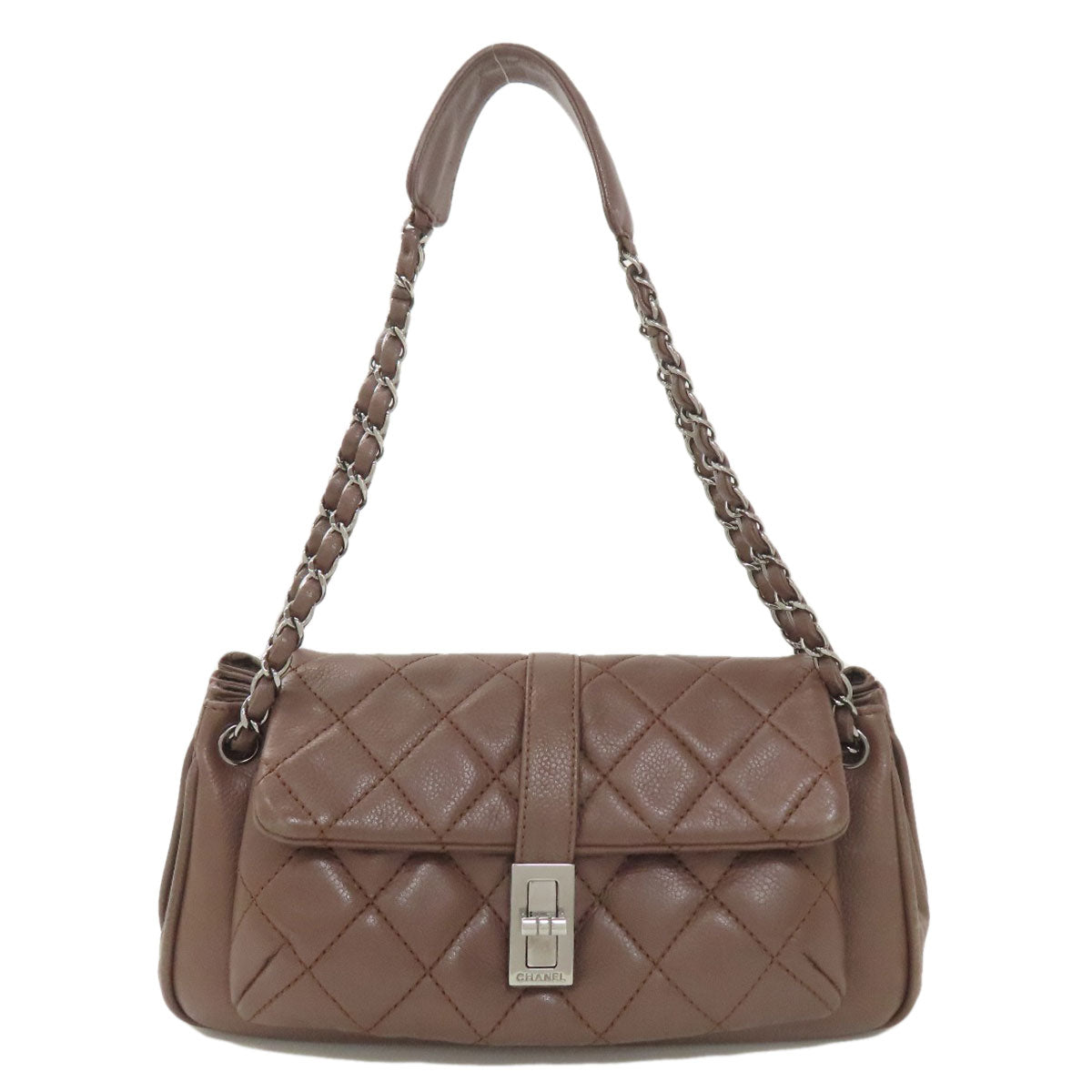 CHANEL ChainShoulder Matelasse SilverHardware Handbag Lambskin Ladies [Used]