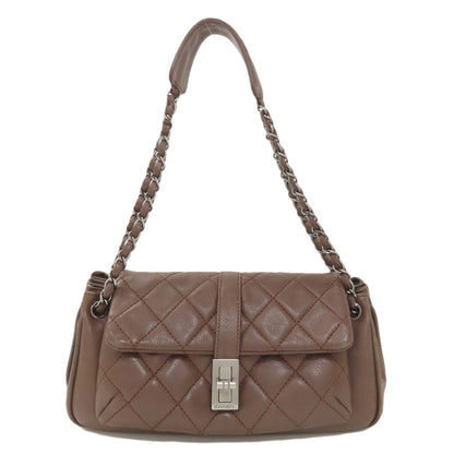 CHANEL ChainShoulder Matelasse SilverHardware Handbag Lambskin Ladies [Used]