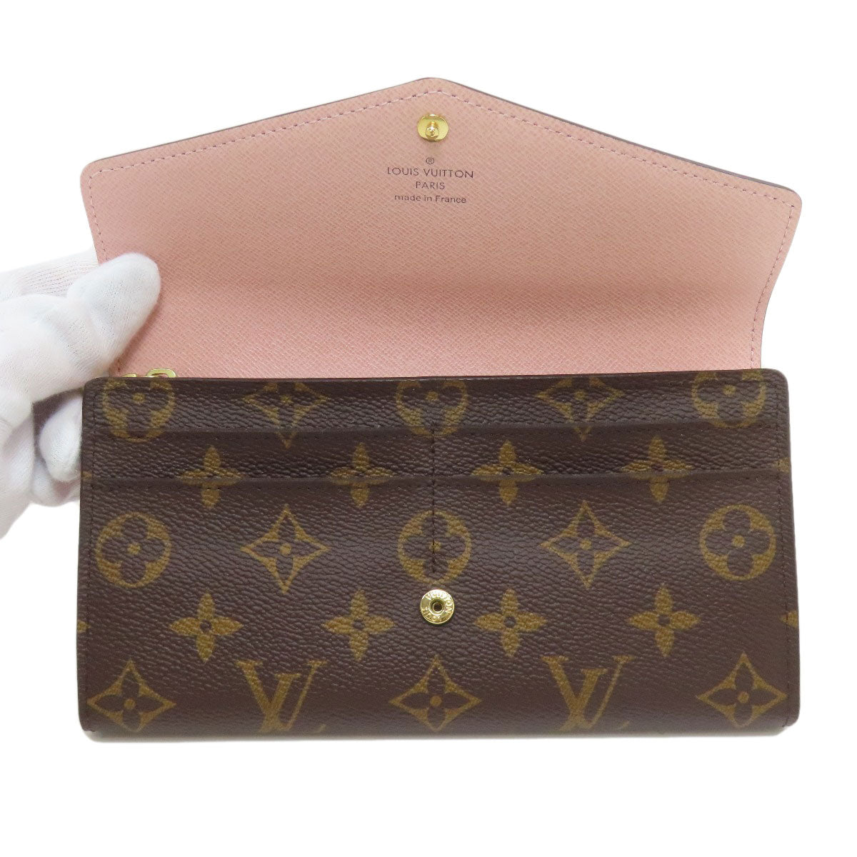 LOUIS VUITTON M62235 Portefeiulle Â· Sarah Long wallet (with coin pocket) Monogram canvas Ladies [Used]