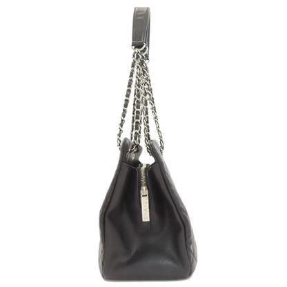 CHANEL Chain Bag Matelasse Silver Hardware Tote Bag Grained Calfskin Skin Ladies [Used]