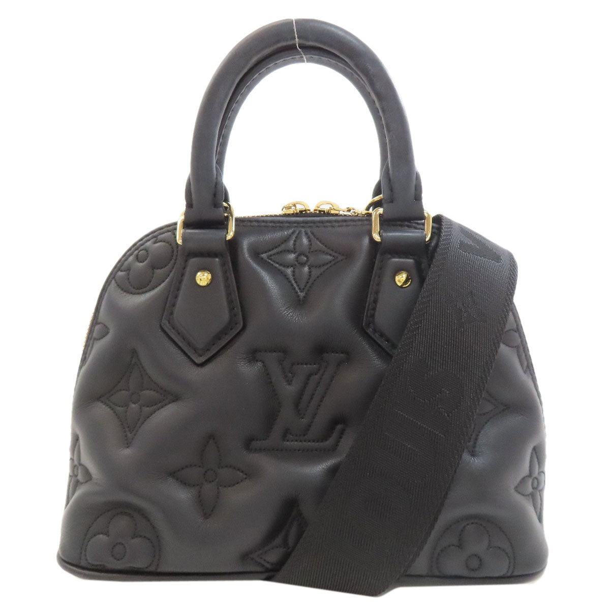 LOUIS VUITTON M59793 Alma Soft BB Bubblegram Handbag Calf Ladies [Used]