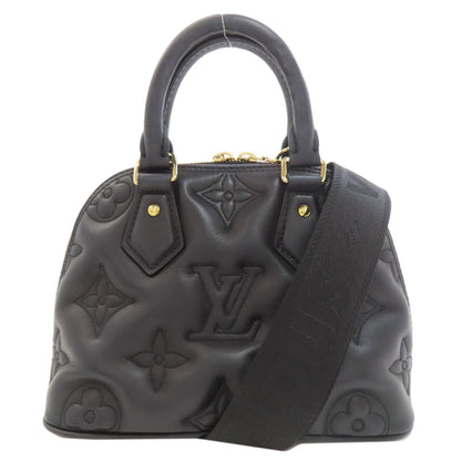 LOUIS VUITTON M59793 Alma Soft BB Bubblegram Handbag Calf Ladies [Used]