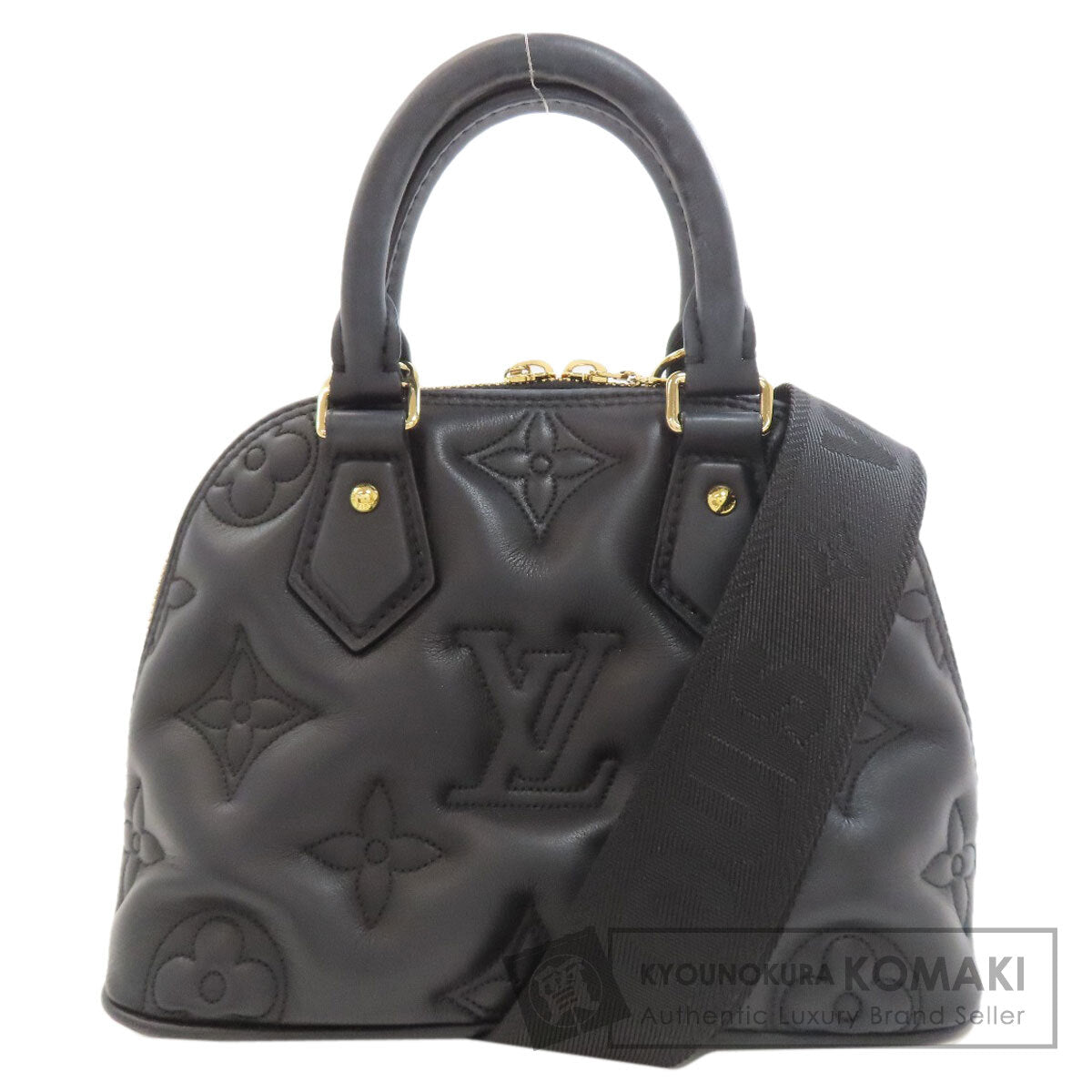 LOUIS VUITTON M59793 Alma Soft BB Bubblegram Handbag Calf Ladies [Used]