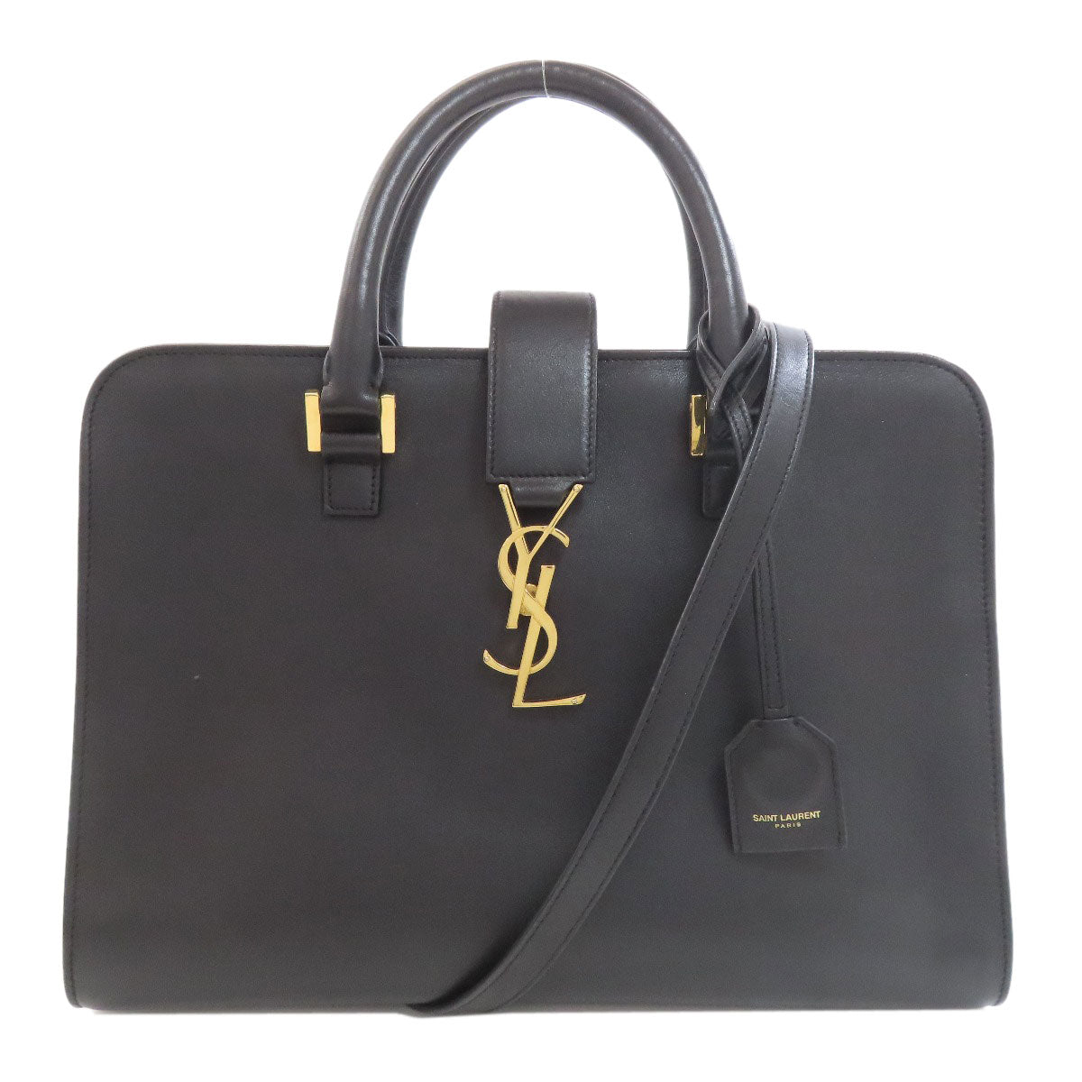 SAINT LAURENT Baby Kabas 2WAY Handbag Calf Ladies [Used]