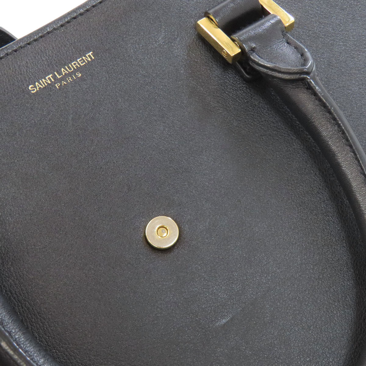 SAINT LAURENT Baby Kabas 2WAY Handbag Calf Ladies [Used]