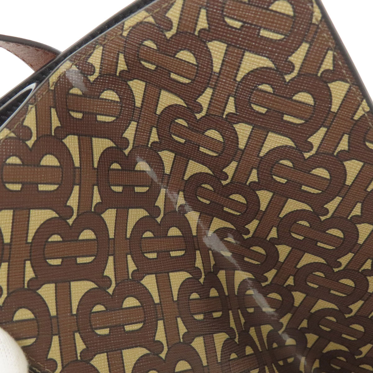 BURBERRY TB logo pattern Tote Bag PVC Ladies [Used]