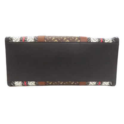 BURBERRY TB logo pattern Tote Bag PVC Ladies [Used]