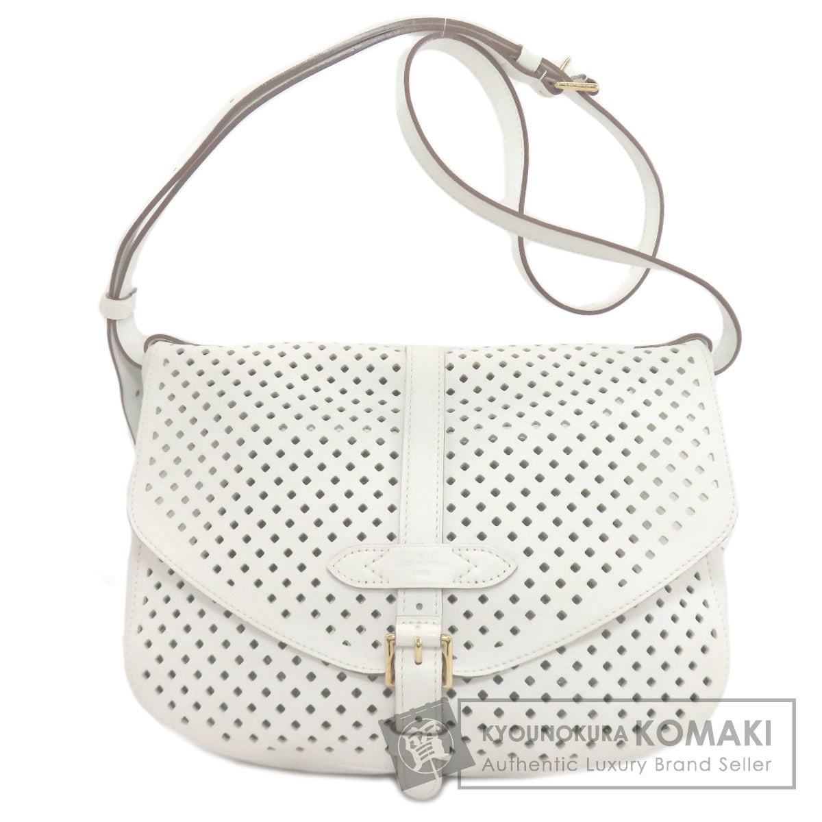 LOUIS VUITTON M93997 Saumur Perforated Perfo Shoulder Bag Calf Ladies [Used]