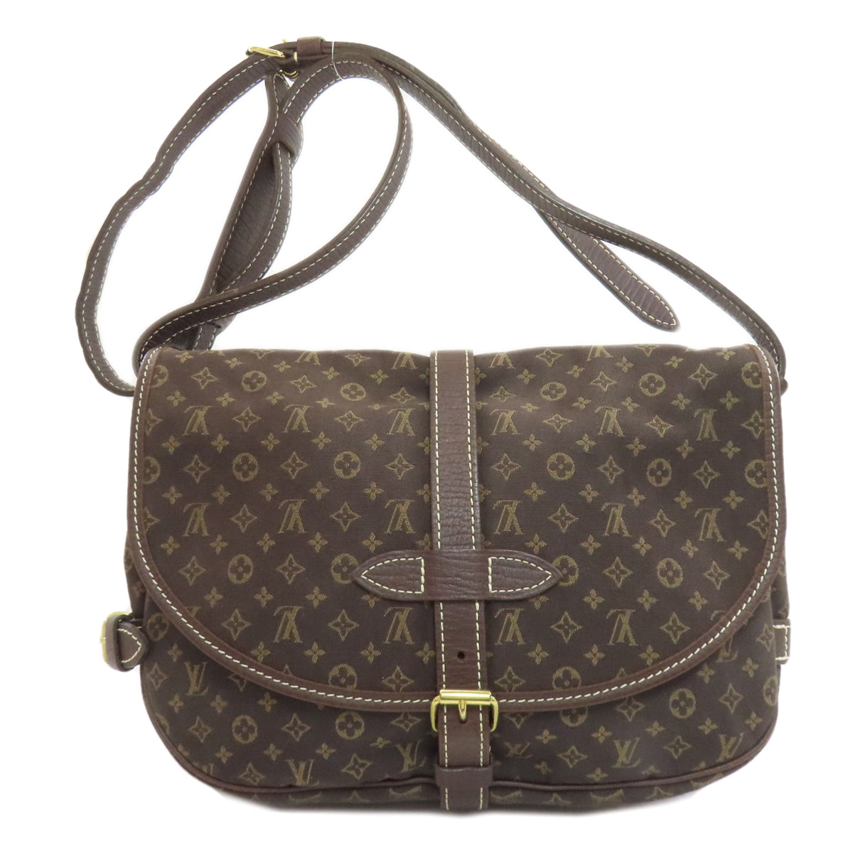 LOUIS VUITTON M95227 Saumur Shoulder Bag Monogram mini orchid Ladies [Used]