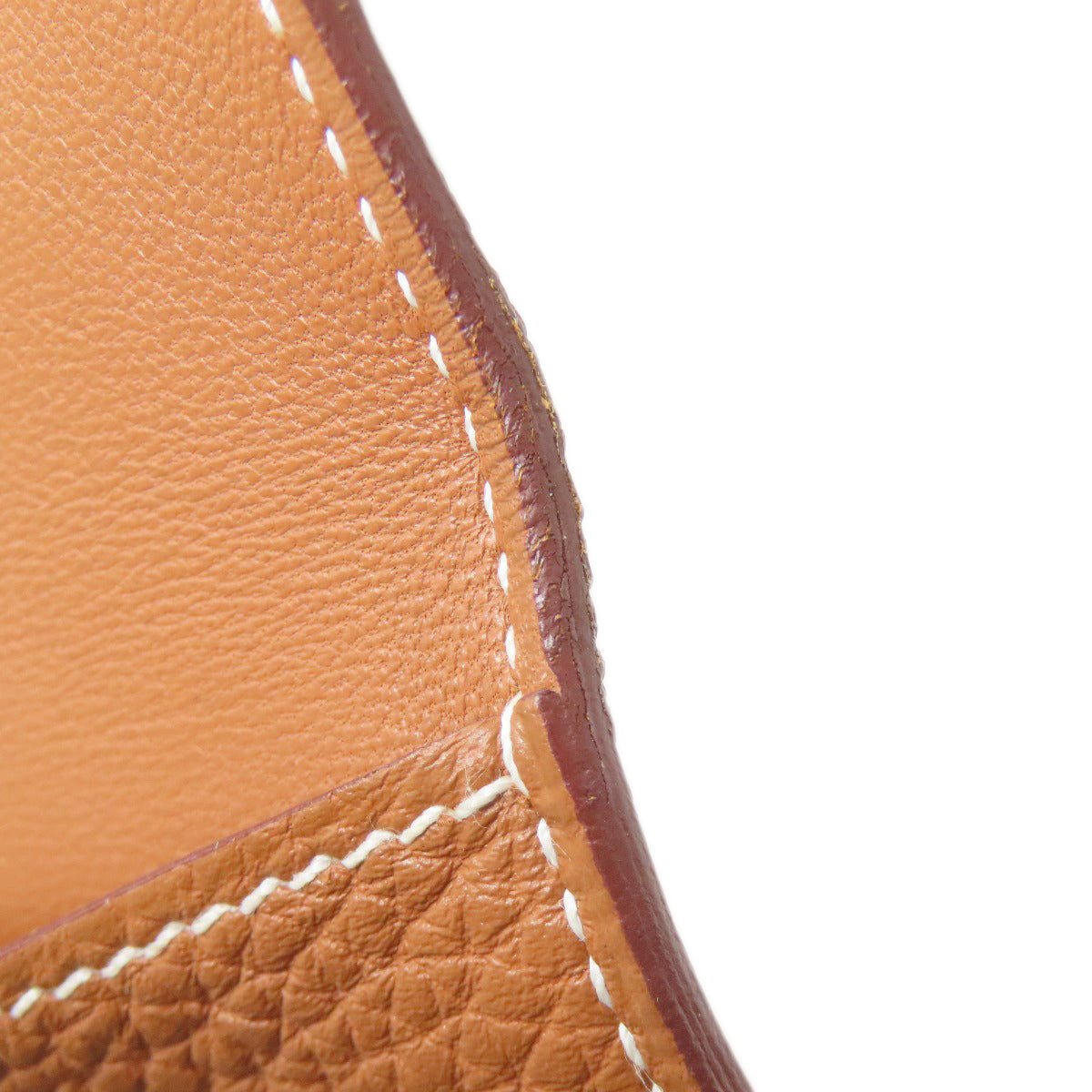 HERMES Dogon Compact Gold SilverHardware coin purse Taurillon Clemence Ladies [Used]