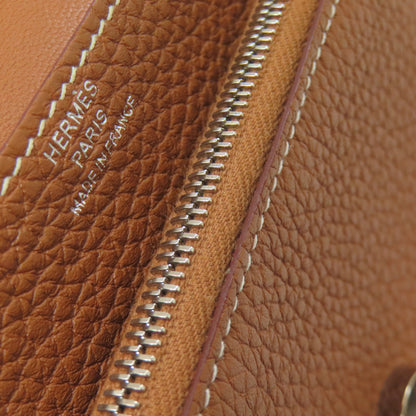 HERMES Dogon Compact Gold SilverHardware coin purse Taurillon Clemence Ladies [Used]