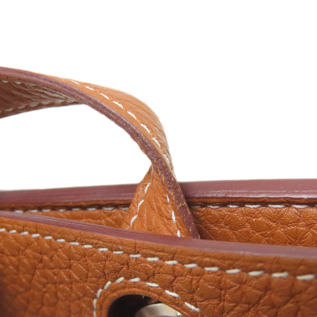 HERMES Dogon Compact Gold SilverHardware coin purse Taurillon Clemence Ladies [Used]