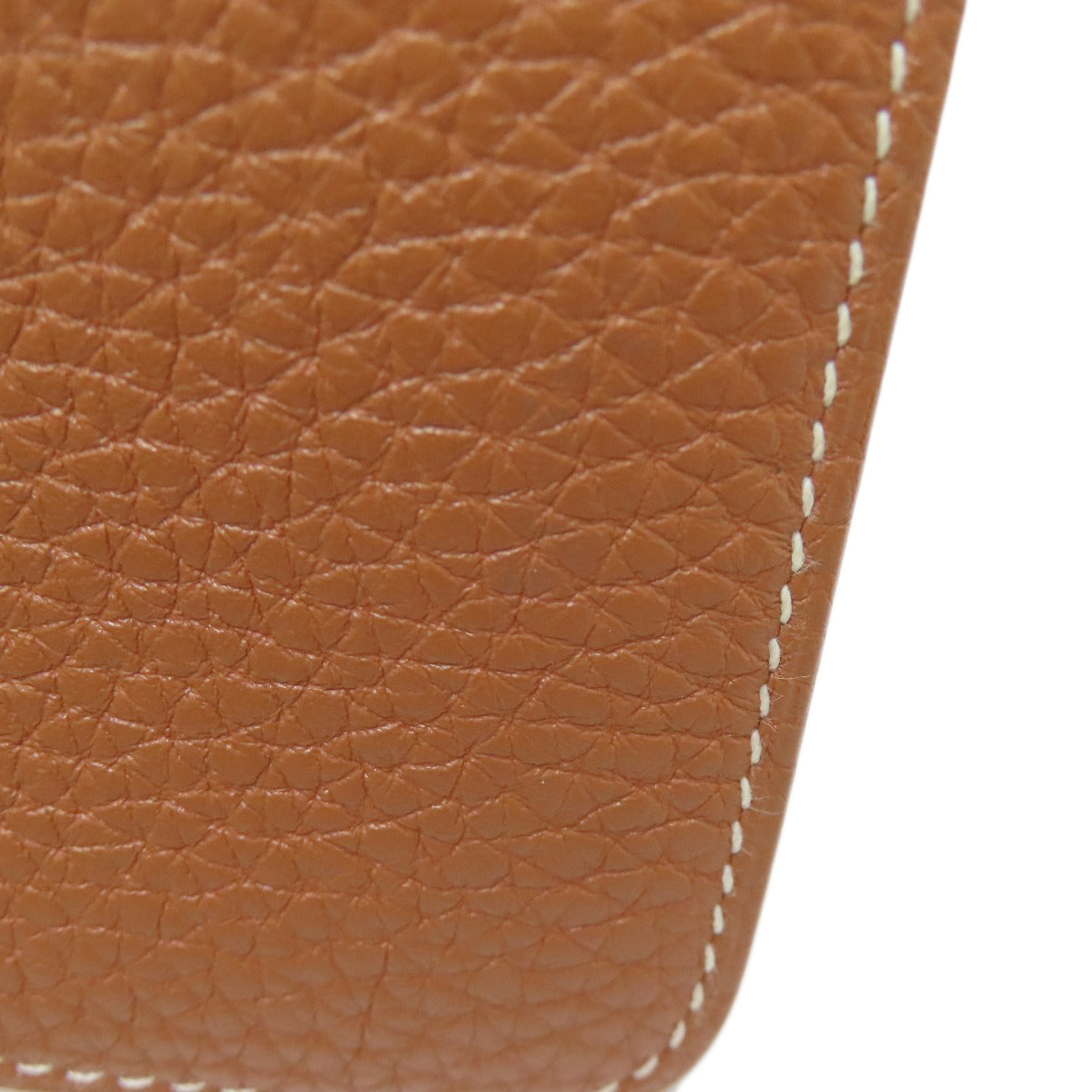 HERMES Dogon Compact Gold SilverHardware coin purse Taurillon Clemence Ladies [Used]