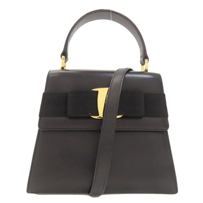 Salvatore Ferragamo GanciniHardware 2WAY Handbag Leather Ladies [Used]