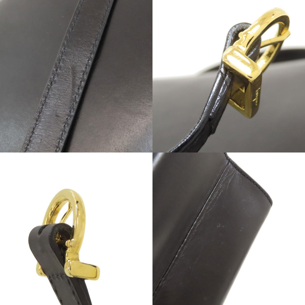 Salvatore Ferragamo GanciniHardware 2WAY Handbag Leather Ladies [Used]