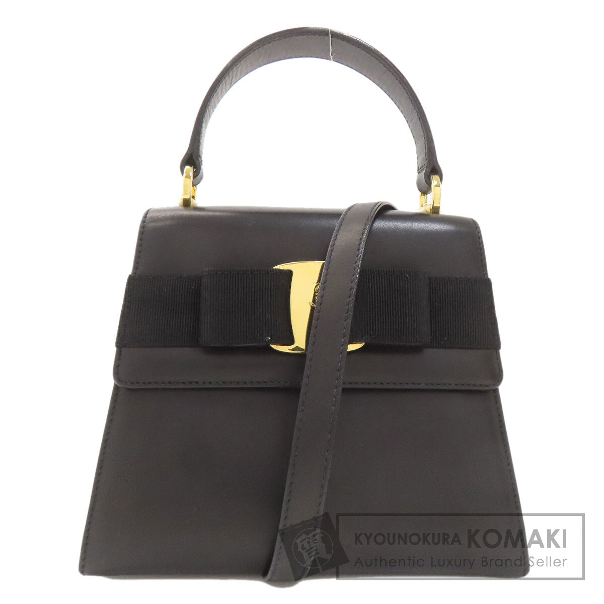 Salvatore Ferragamo GanciniHardware 2WAY Handbag Leather Ladies [Used]