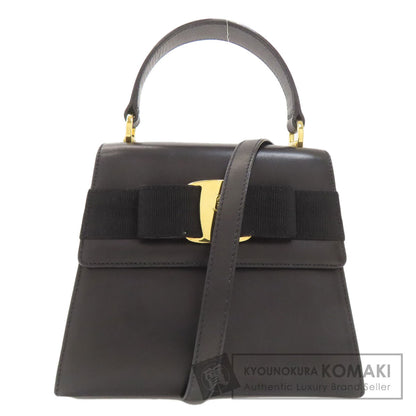 Salvatore Ferragamo GanciniHardware 2WAY Handbag Leather Ladies [Used]