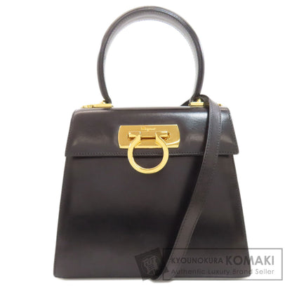 Salvatore Ferragamo GanciniHardware 2WAY Handbag Leather Ladies [Used]