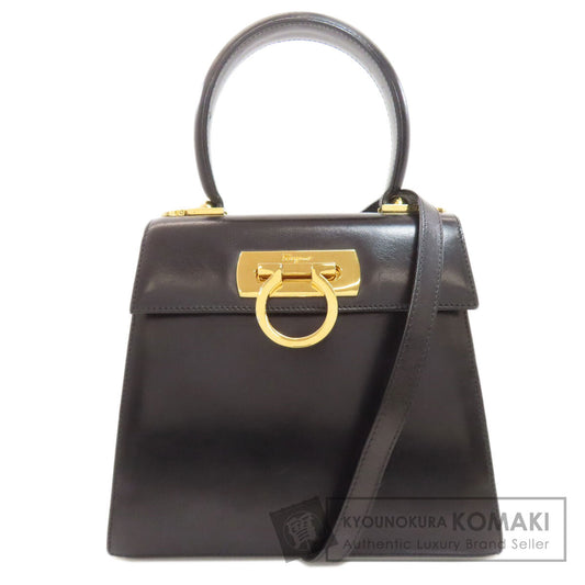 Salvatore Ferragamo GanciniHardware 2WAY Handbag Leather Ladies [Used]