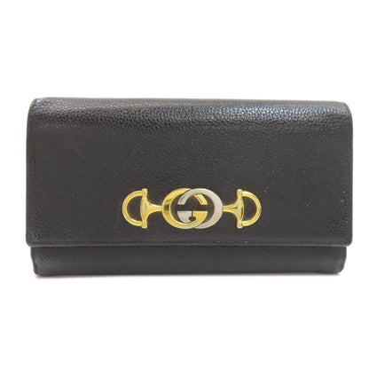 GUCCI 573612 Zumi Continental Wallet Long wallet (with coin pocket) Leather Ladies [Used]